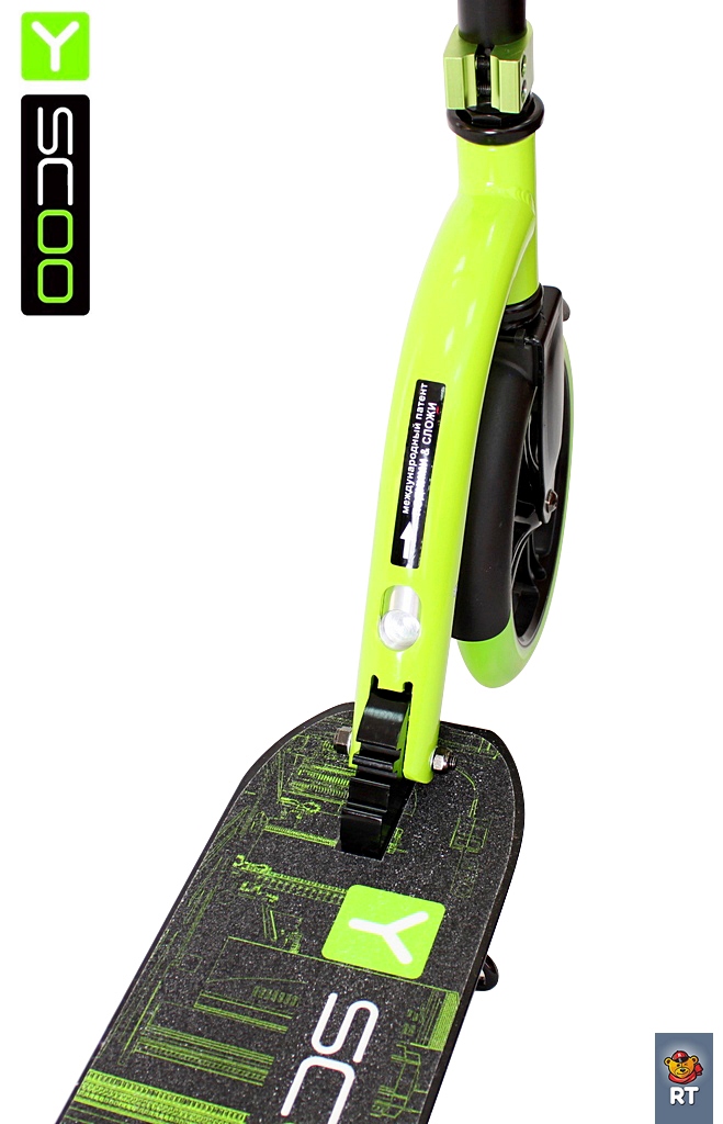 Самокат Y-Scoo RT 230 Slicker New Technology, зеленый  